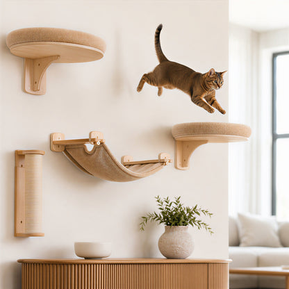 Wanda – Schwebendes Katzenregal für die Wand