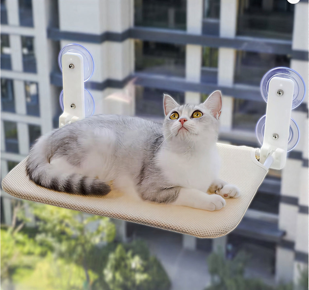 Luna – Faltbare Fenster-Hängematte für Katzen