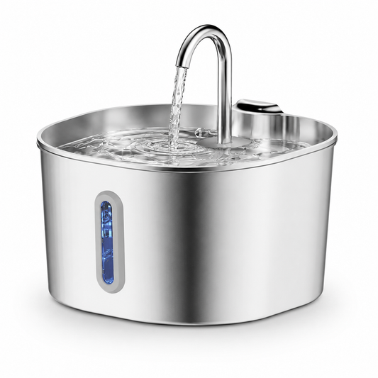 Purra – Leiser Trinkbrunnen aus Edelstahl mit Sensor