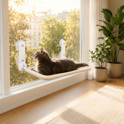 Luna – Faltbare Fenster-Hängematte für Katzen